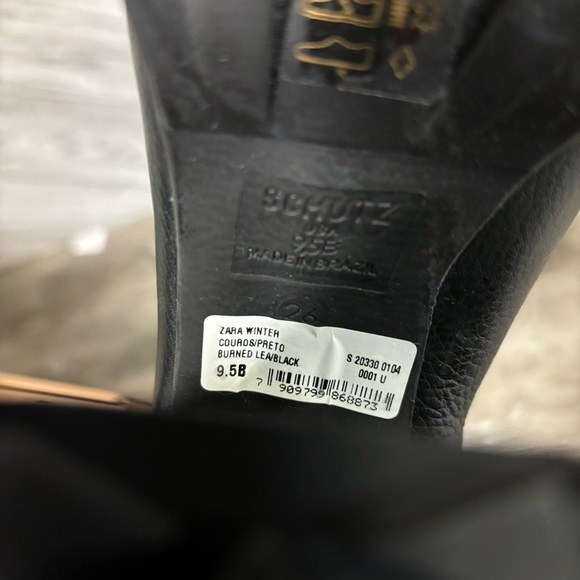 SCHUTZ | Zhara Winter Heeled Boots Lug Sole Leather Size 9.5 NEW - Picture 8 of 14